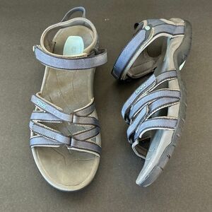 TEVA TIRRA BLUE STRAPPY WATER SANDALS Women’s Sz 9.5 Adjustable Hiking Outdoors
